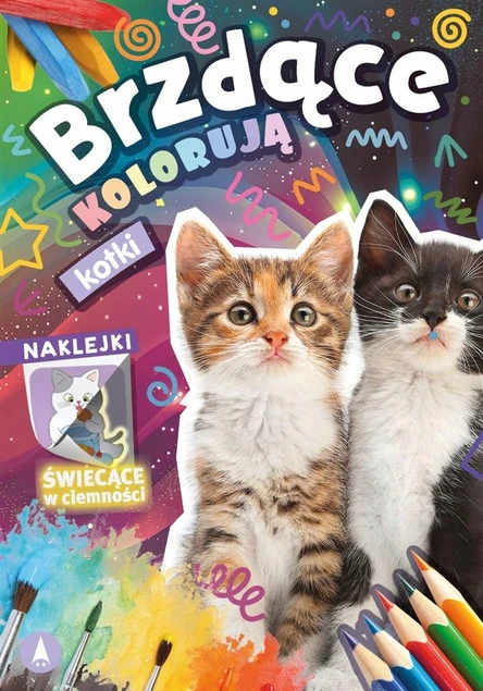 Brzdące Kolorują KOTKI Naklejki Świecące W Ciemności 3+ Skrzat_1