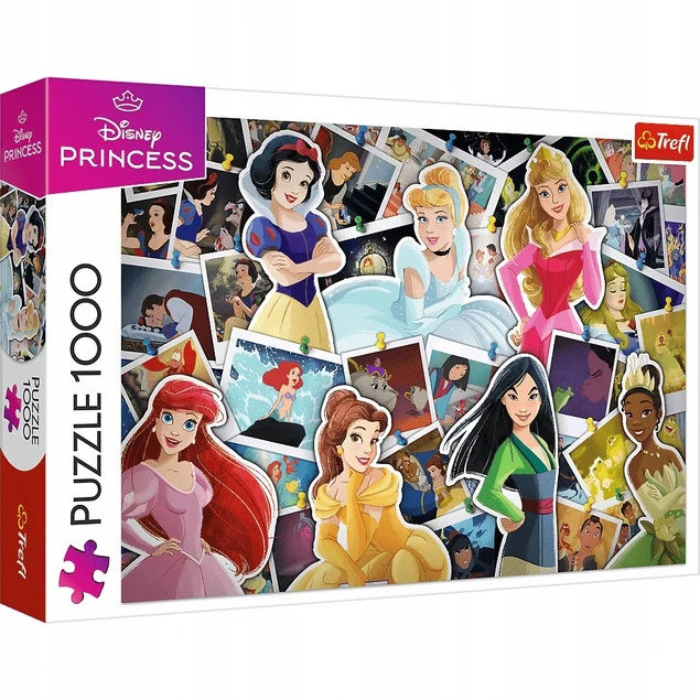 Puzzle 1000 Disney KSIĘŻNICZKI DISNEYA Śnieżka Bella Ariel Mulan Trefl_2