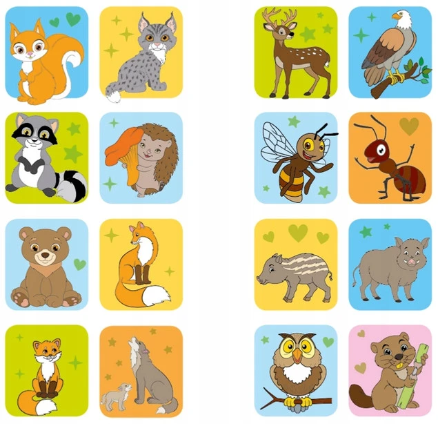 Brzdące Kolorują ZWIERZAKI W LESIE Naklejki Świecące W Ciemności 3+ Skrzat_5