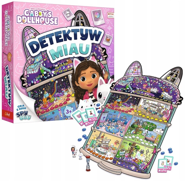 DETEKTYW MIAU Koci Domek Gabi Gra Planszowa 3+ Trefl_1