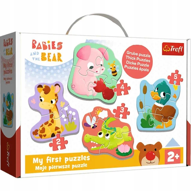 PUZZLE BABY BOBASKOWE ZWIERZĄTKA pierwsze puzzle dla malucha +2 lata_1