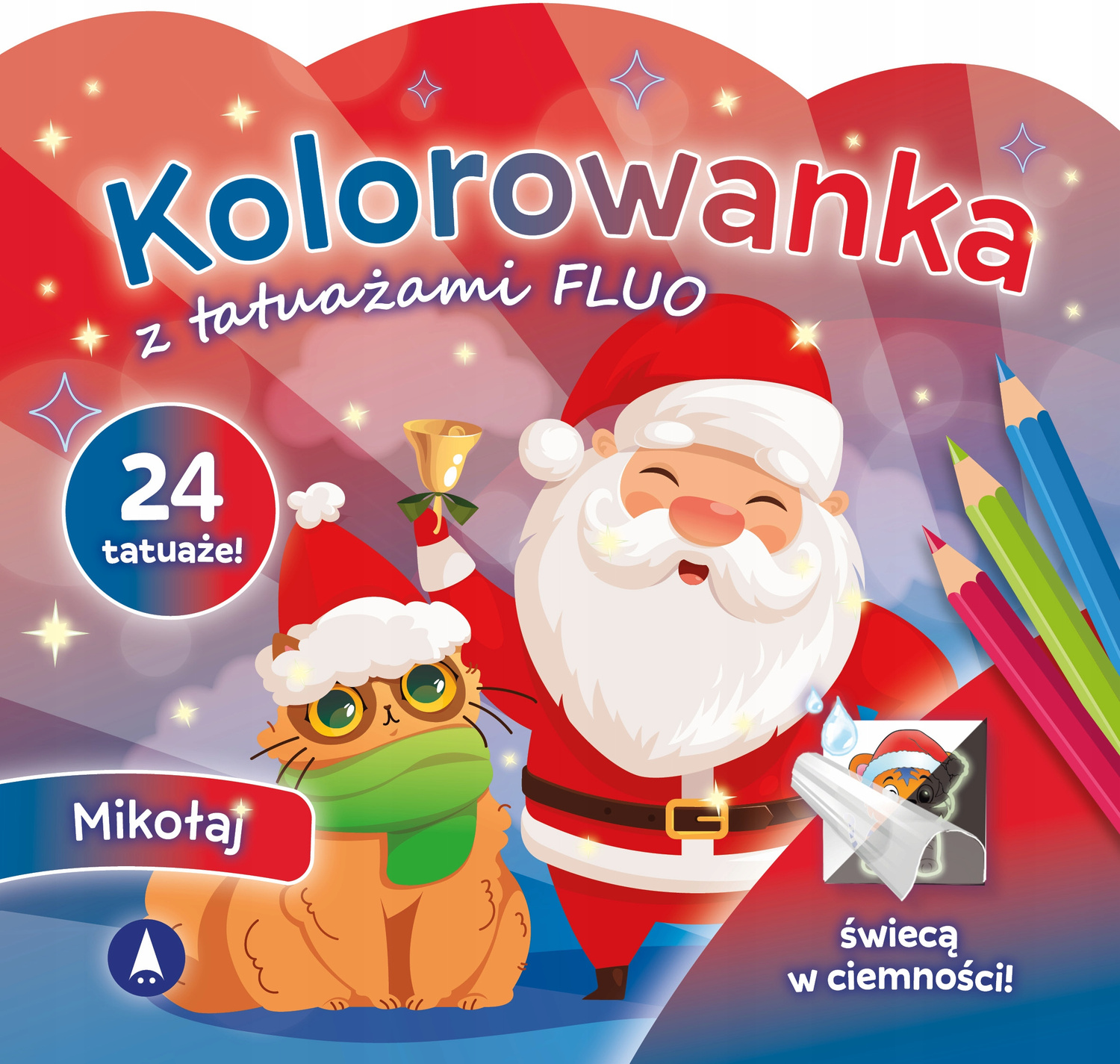 Kolorowanka Z Tatuażami FLUO Mikołaj 3+ Skrzat_1