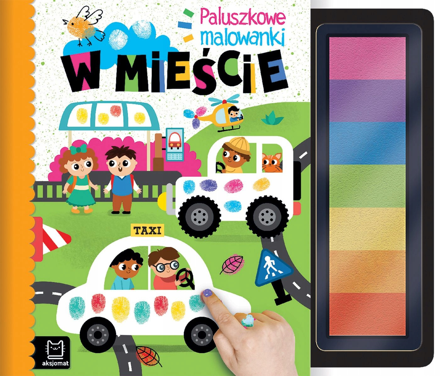 Kolorowanka Paluszkowe Malowanki W MIEŚCIE Maluj Paluszkami 4+ Aksjomat_1