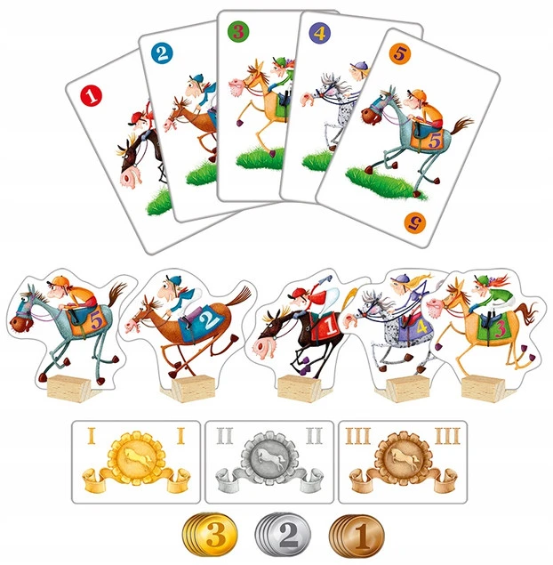 GALOPEM DO METY Gra Planszowa Rodzinna Wyścigi Konne 7+ Kukuryku_2