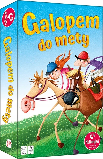 GALOPEM DO METY Gra Planszowa Rodzinna Wyścigi Konne 7+ Kukuryku_3
