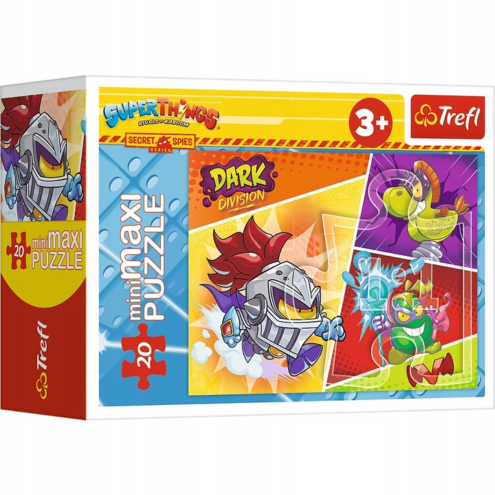 Puzzle 20 Układanka MiniMaxi Tajni Agenci Super Things Trefl 21118_2