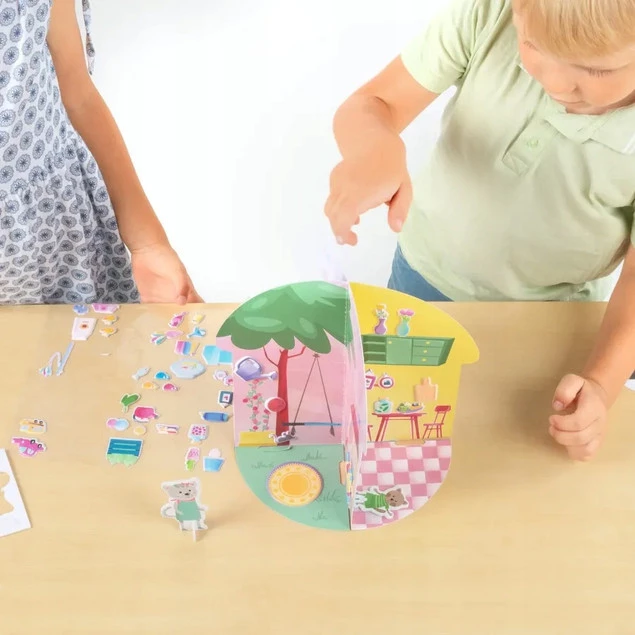 KIDEA Zestaw Kreatywny 3D Stwórz Domek Kotków 3+_7