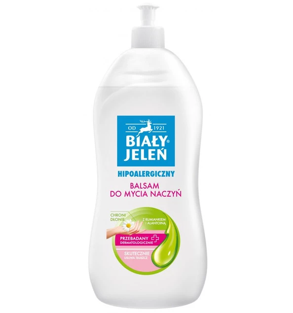 Biały Jeleń hipoalergiczny balsam do mycia naczyń 1l z rumiankiem 3 SZTUKI_3
