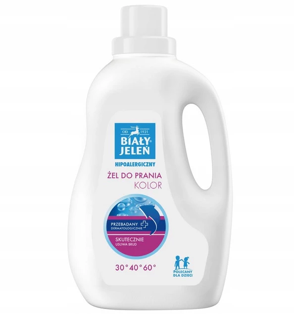 3x Żel Do Prania KOLOR 1,5l BIAŁY JELEŃ Hipoalergiczny Płyn Do Kolorów_3