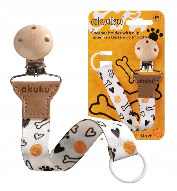 AKUKU Tasiemka ZAWIESZKA Do Smoczka Uniwersalna KOŚĆ A0581_1