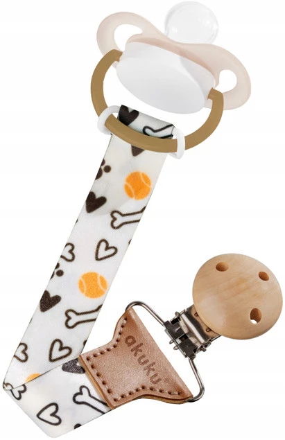 AKUKU Tasiemka ZAWIESZKA Do Smoczka Uniwersalna KOŚĆ A0581_4