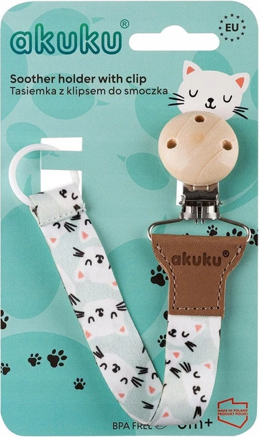 AKUKU Tasiemka ZAWIESZKA Do Smoczka Uniwersalna KOTKI A0582_7