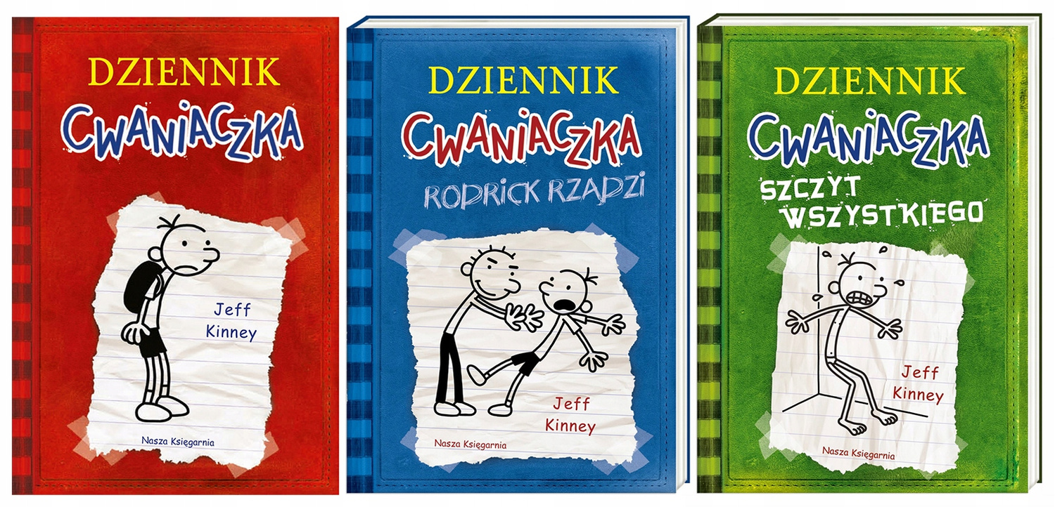 Pakiet DZIENNIK CWANIACZKA T. 1-3 Rodrick Jeff Kinney 6+ Nasza Księgarnia_1
