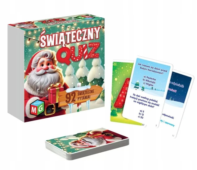 ŚWIĄTECZNY QUIZ Gra Karciana Edukacyjna 7+ Multigra 0530_1