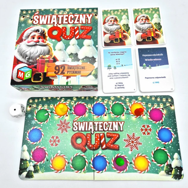 ŚWIĄTECZNY QUIZ Gra Karciana Edukacyjna 7+ Multigra 0530_4