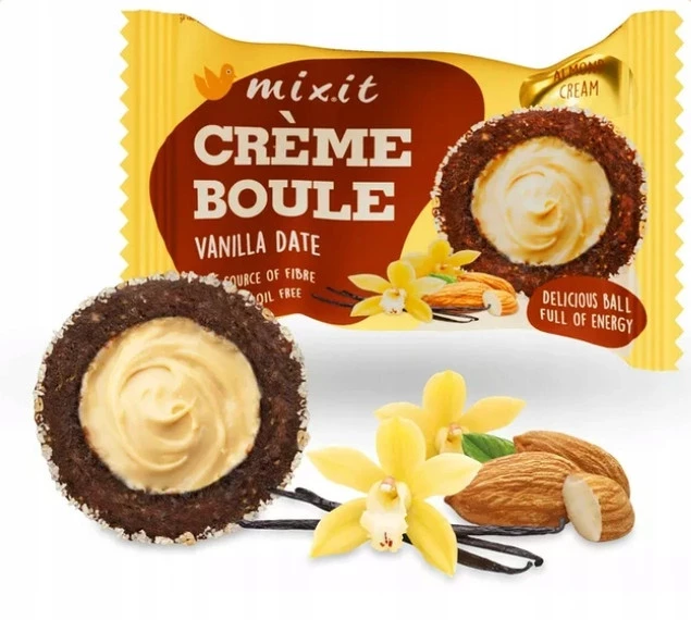 MIXIT Ciastko Pralinka Trufla DAKTYLOWA z ORZECHAMI Kremem Migdałowym 30g_1