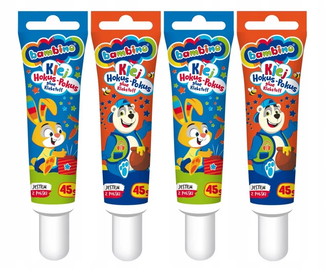 4x Klej Biały Hokus Pokus w Tubie 45g Bambino_1
