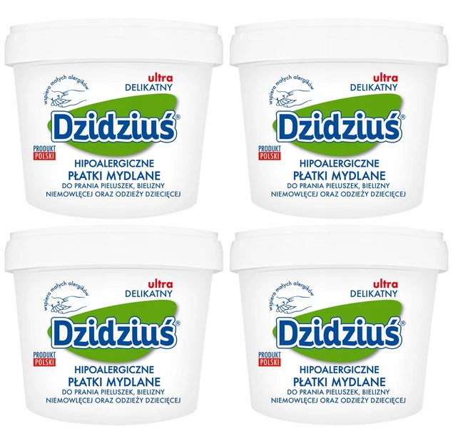 4x DZIDZIUŚ Hipoalergiczne Płatki Mydlane Do Prania 400g_1