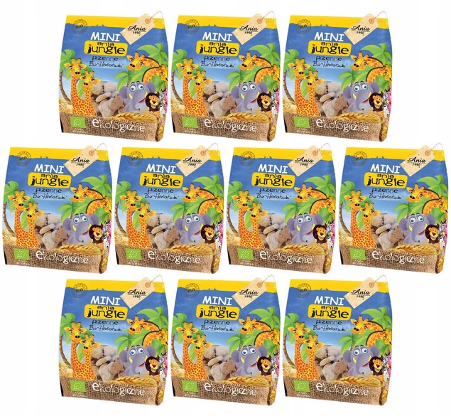 10x BIO Ania Herbatniki Pszenne Mini Jungle ZOO 1kg_1