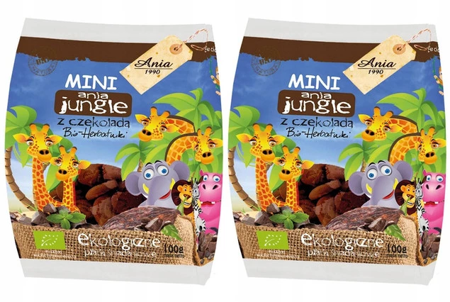 2x BIO Ania Ciastka Z Czekoladą Mini Jungle 200g_1