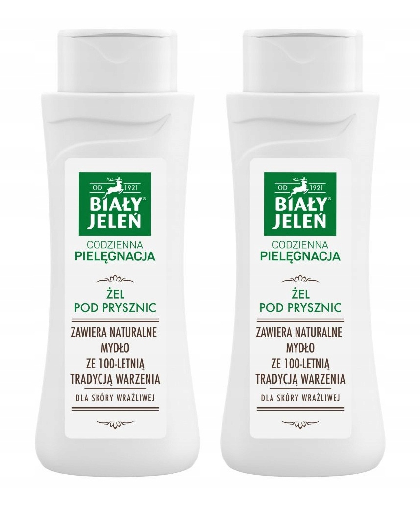 2x BIAŁY JELEŃ Żel Pod Prysznic NATURALNY Nawilża Zmiękcza Skórę 300ml_1