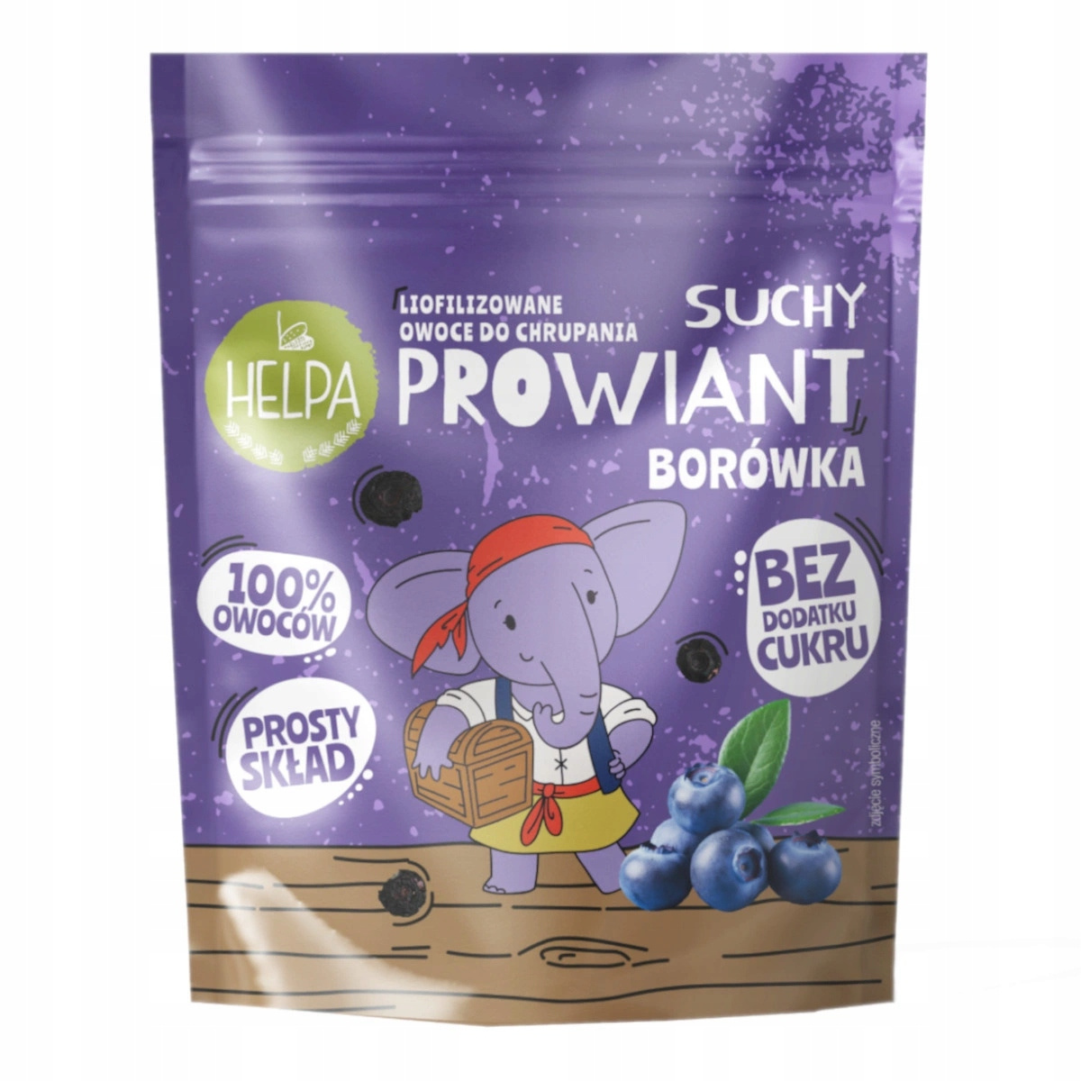 HELPA Liofilizowane Owoce TRUSKAWKA BORÓWKA BANAN Kawałki Bez Cukru (3x9g)_3