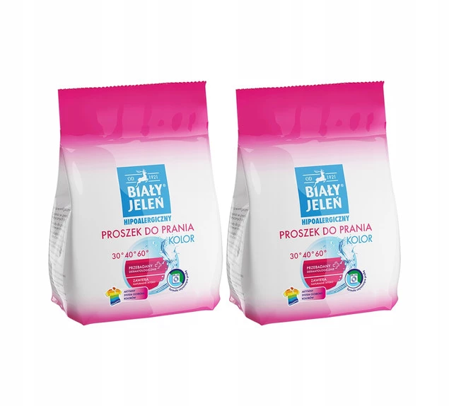 2x BIAŁY JELEŃ Proszek Do Prania KOLOR 1,5kg_3