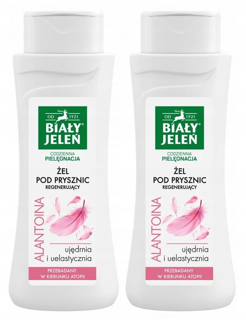 2x BIAŁY JELEŃ Żel Pod Prysznic ALANTOINA Regenerujący 300ml Hipoalergiczny_3