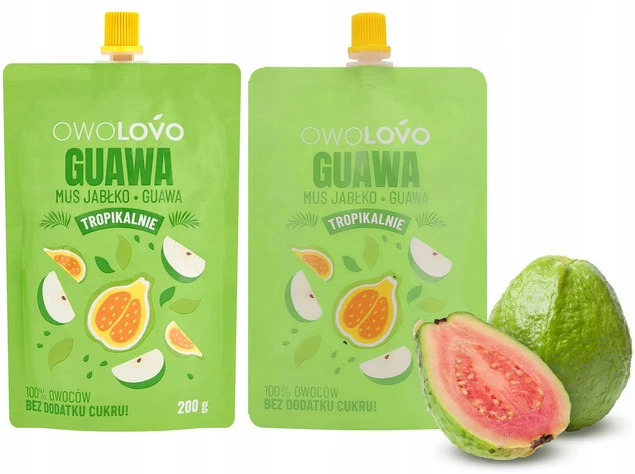 2x OwoLovo Mus Tropikalny Jabłko Guawa Dla Dzieci 200g_1