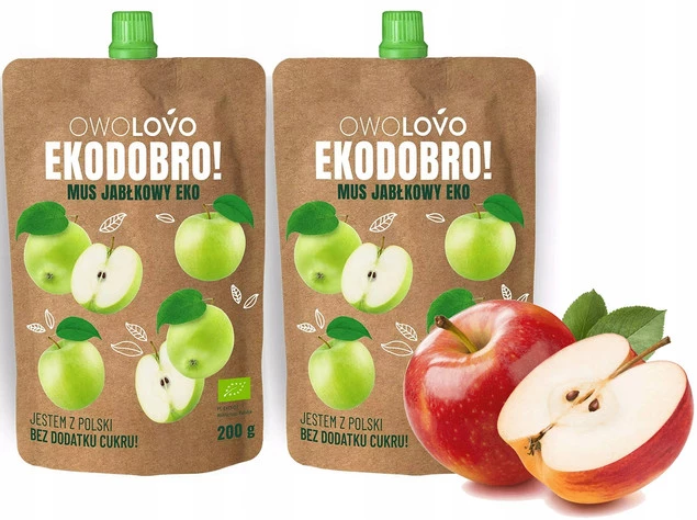 2x OwoLovo Mus EKODOBRO Jabłkowy Eko Dla Dzieci 200g_1