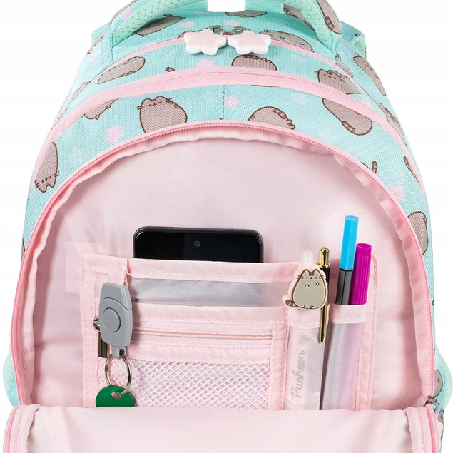 Plecak Szkolny PUSHEEN 4-Komorowy 22L Dla Dziewczynki Miętowy St.Majewski_6