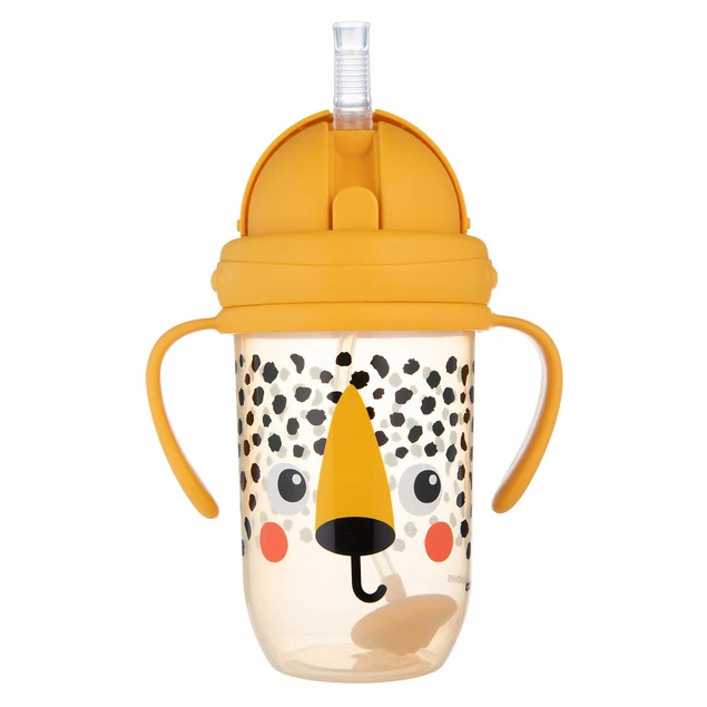 Canpol KUBEK NIEKAPEK Bidon z Obciążoną SŁOMKĄ 270 ml GEPARD 6M+_1