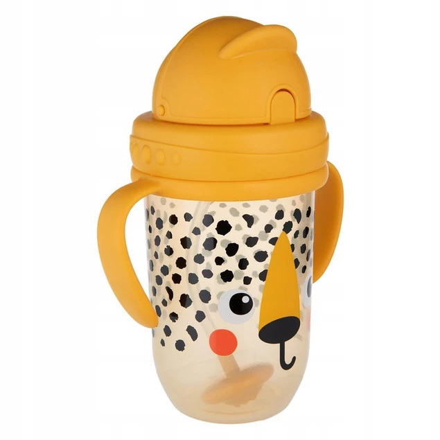 Canpol KUBEK NIEKAPEK Bidon z Obciążoną SŁOMKĄ 270 ml GEPARD 6M+_3