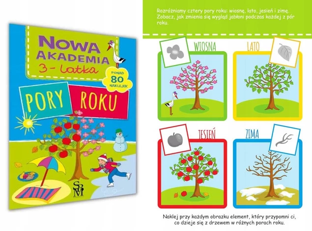 Akademia 3-Latka ZADANIA ĆWICZENIA Zwierzęta Rodzina Owoce Pory Roku 3+ SBM_8