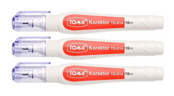 Korektor w Pisaku TOMA 10ml Metalowa Końcówka x3_1