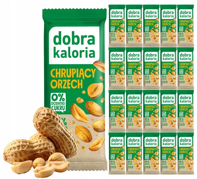 20x Fit Zdrowy Baton Chrupiący ORZECH Daktyle Bez Cukru VEGE Dobra Kaloria_1