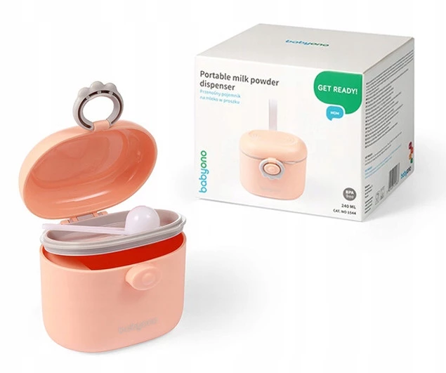 BABYONO Pojemnik Na Mleko Modyfikowane w Proszku z Uchwytem Łyżeczką ŁOSOŚ