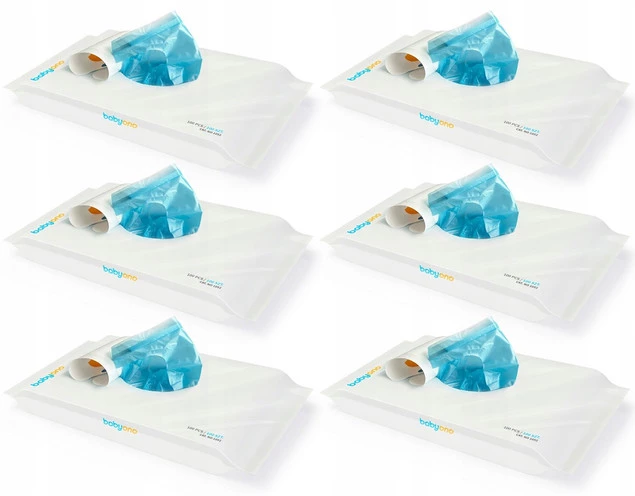 6x BABYONO Pachnące Woreczki Torebki NA ZUŻYTE PIELUSZKI 6x100 szt. 1052_1