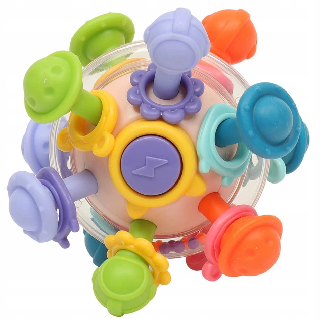 BOCIOLAND Gryzak Grzechotka KULA Zabawka Montessori 12M+ BL243_3