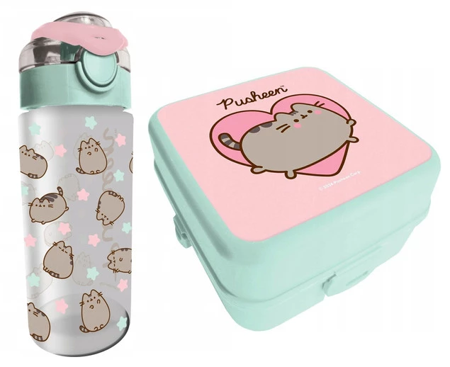 Zestaw Śniadaniowy Wycieczkowy PUSHEEN Bidon Śniadaniówka St. Majewski_1