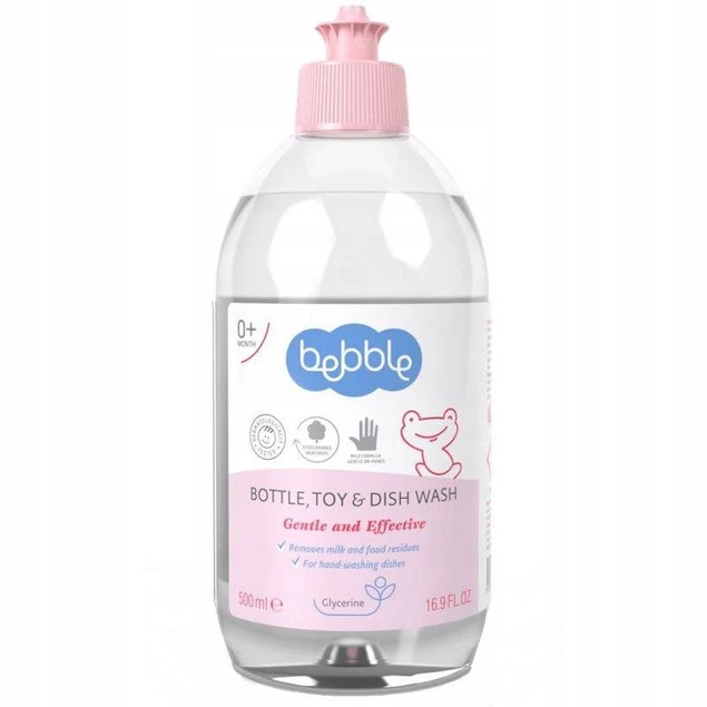 Płyn Do Mycia Butelek Smoczków Naczyń + Szczotka Do Butelek Canpol Bebble_3