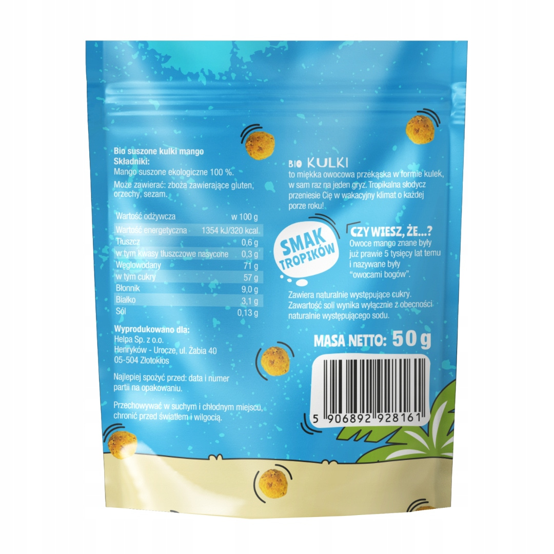 HELPA Bio Kulki MANGO Bez Dodatku Cukru 50g_2