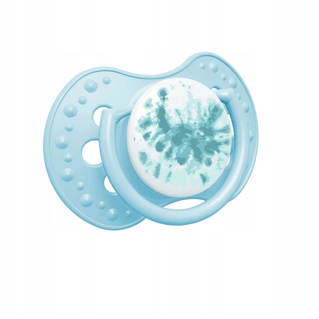 Smoczek Silikonowy Dynamiczny LOVI 3-6m 2 szt. Tie Dye NIEBIESKI_3