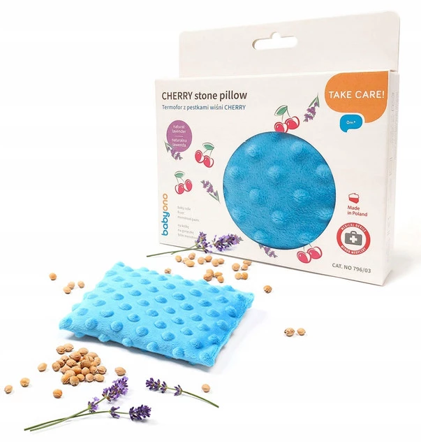 Termofor z PESTEK WIŚNI Na Kolkę Ból BŁĘKITNY BabyOno 796/03_1