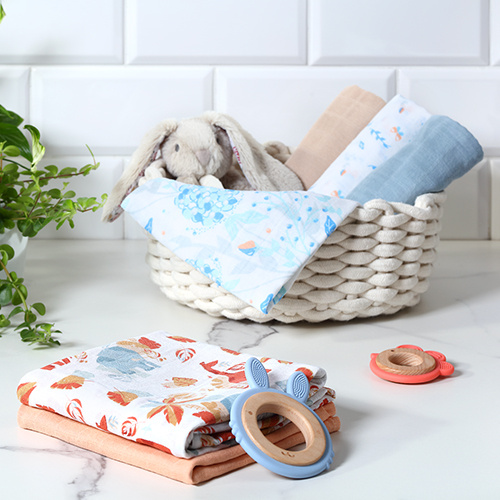 Pieluszki Pieluchy MUŚLINOWE 3szt Super Miękkie GOŁĘBIOWE BabyOno 348/10_5