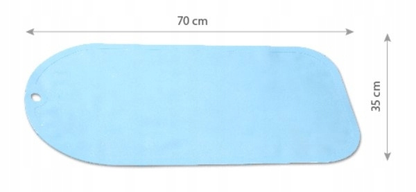 BABYONO Mata ANTYPOŚLIZGOWA Do Kąpieli Wanny 70 x 35 cm NIEBIESKA 0M+ 1346_5