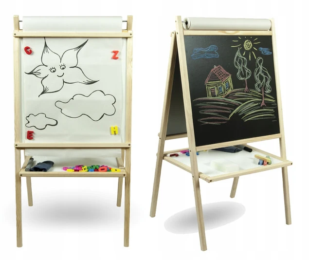 Tablica Dla Dzieci Magnetyczna Kredowa Papier 4w1 3ToysM_1