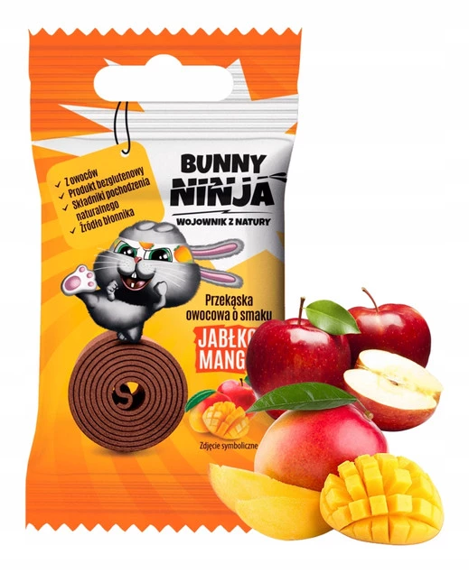 BUNNY NINJA Owocowa Przekąska JABŁKO MANGO 15g_1