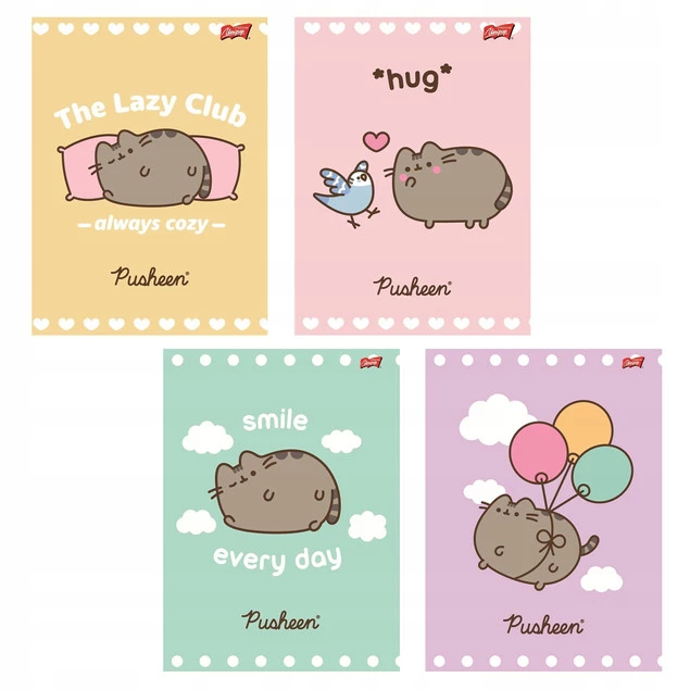 4x Zeszyt w linię A5 Pusheen Unipap 32 kartek_1