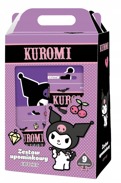 Kuromi ZESTAW UPOMINKOWY PLASTYCZNY WYPRAWKA KREDKI FARBY PLASTELINA_1